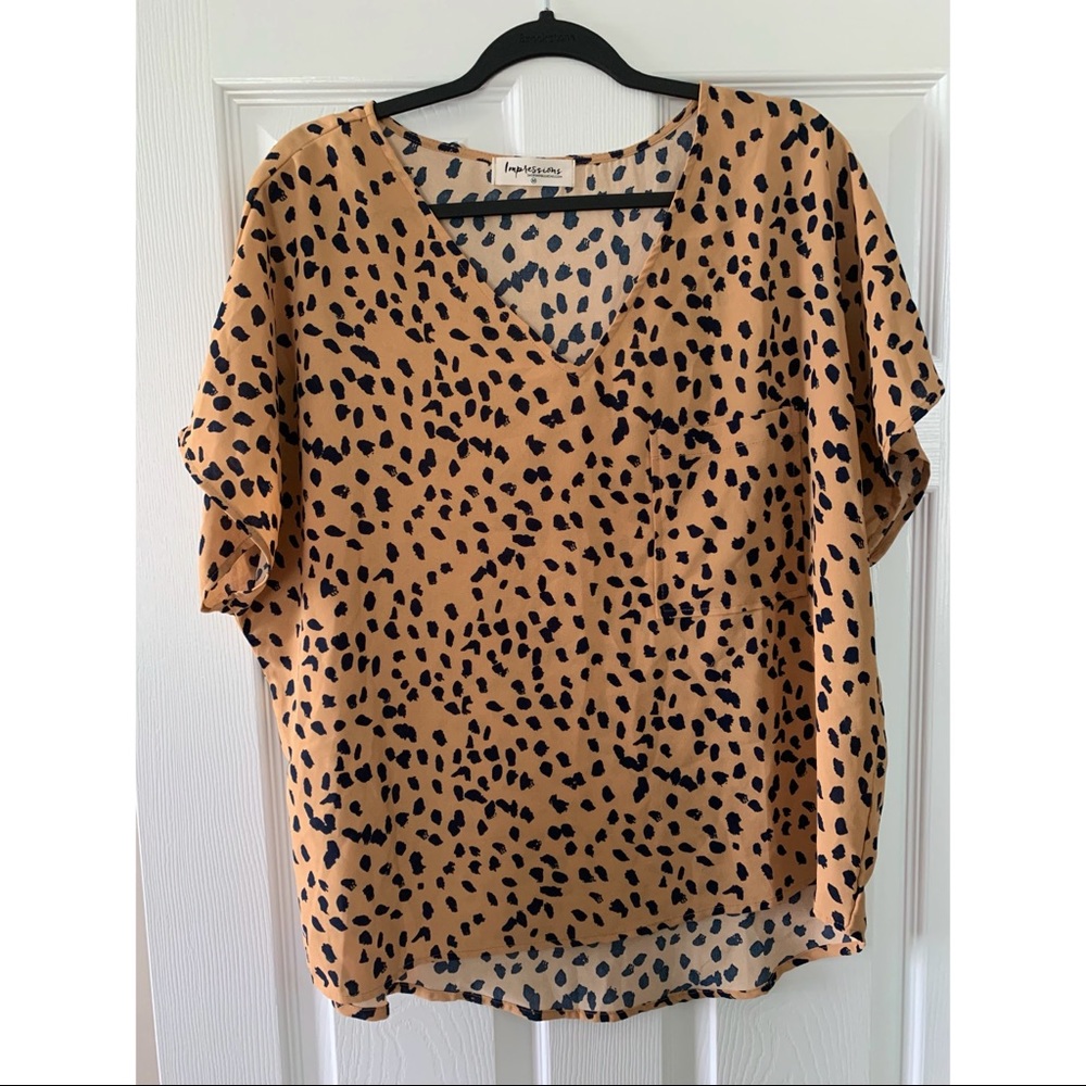NWOT! Printed Blouse.